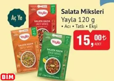YAYLA  SALATA MİKSLERİ
